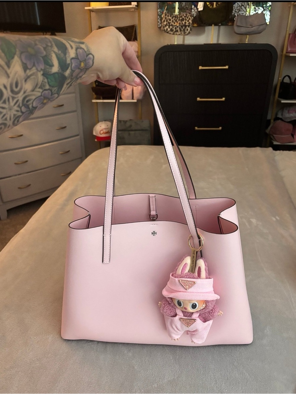 Pink large Tory Burch tote